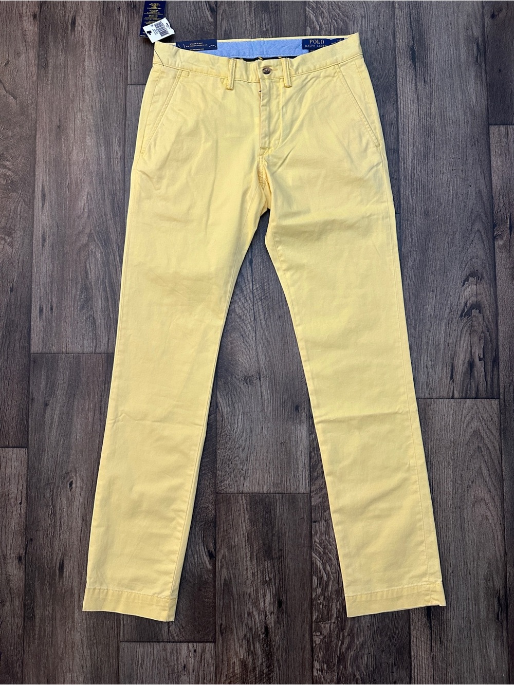 Polo Ralph Lauren Slim Stretch Chino Cotton Pants Men’s Size 28x32 Yellow